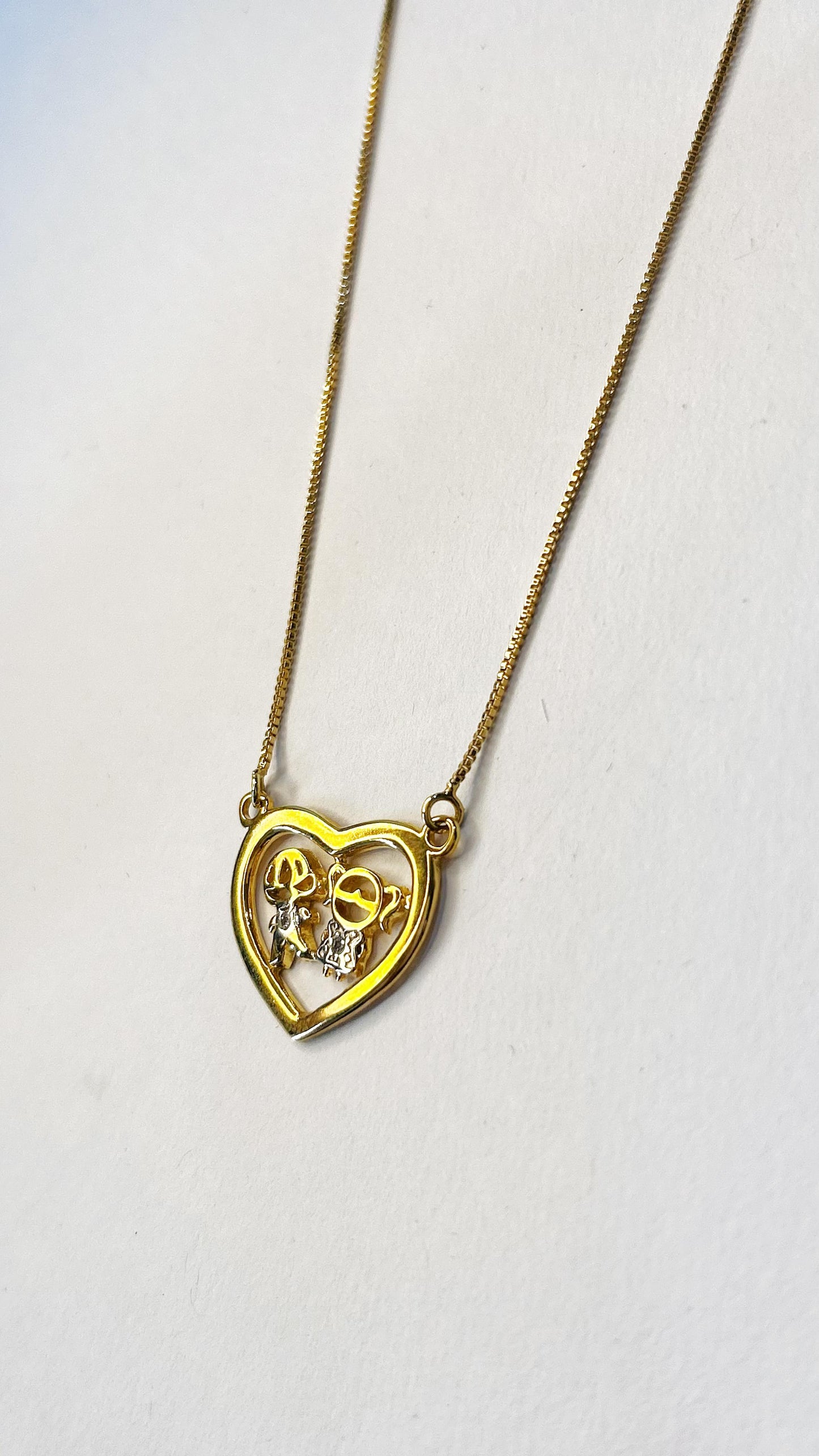 Colar Filho e Filha Coração