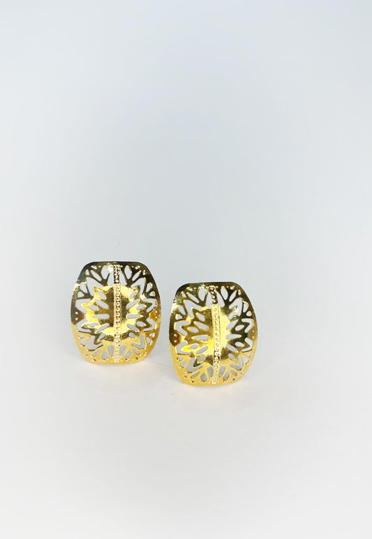 Brinco Folheado a Ouro 18k Vazado - Design Sofisticado e Leve