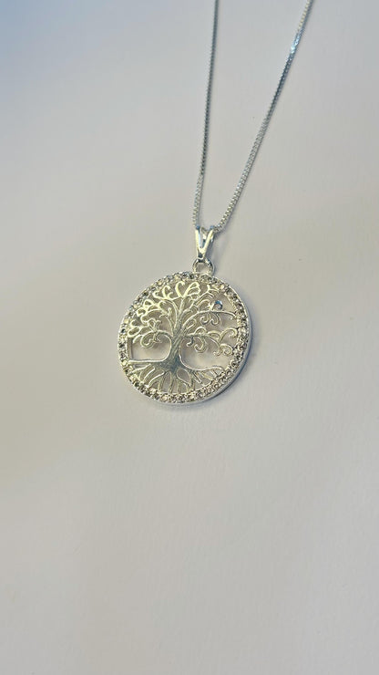 Colar Arvore de Prata Leve